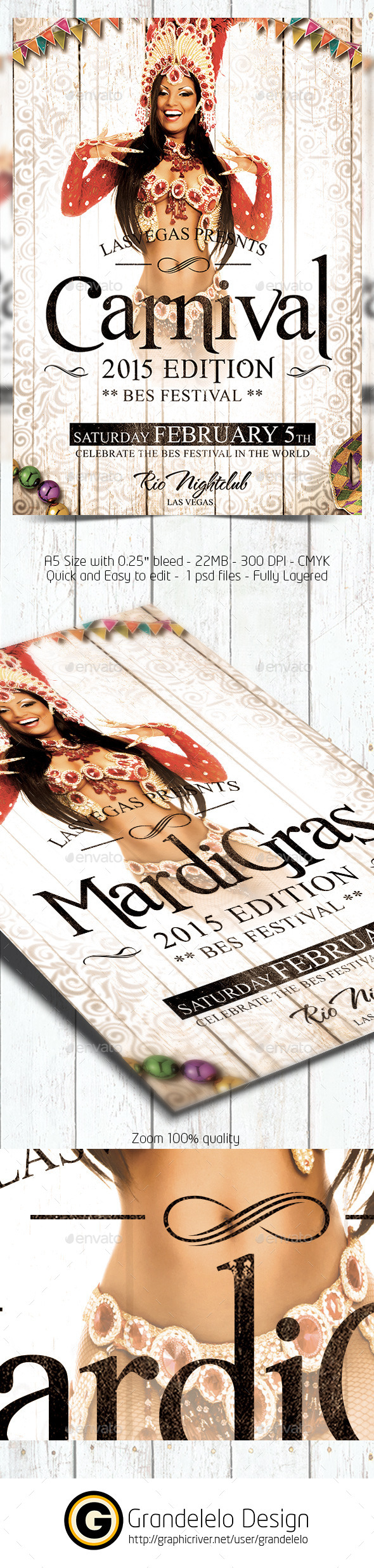 Vintage Carnival 2015 Flyer - Clubs & Parties Events