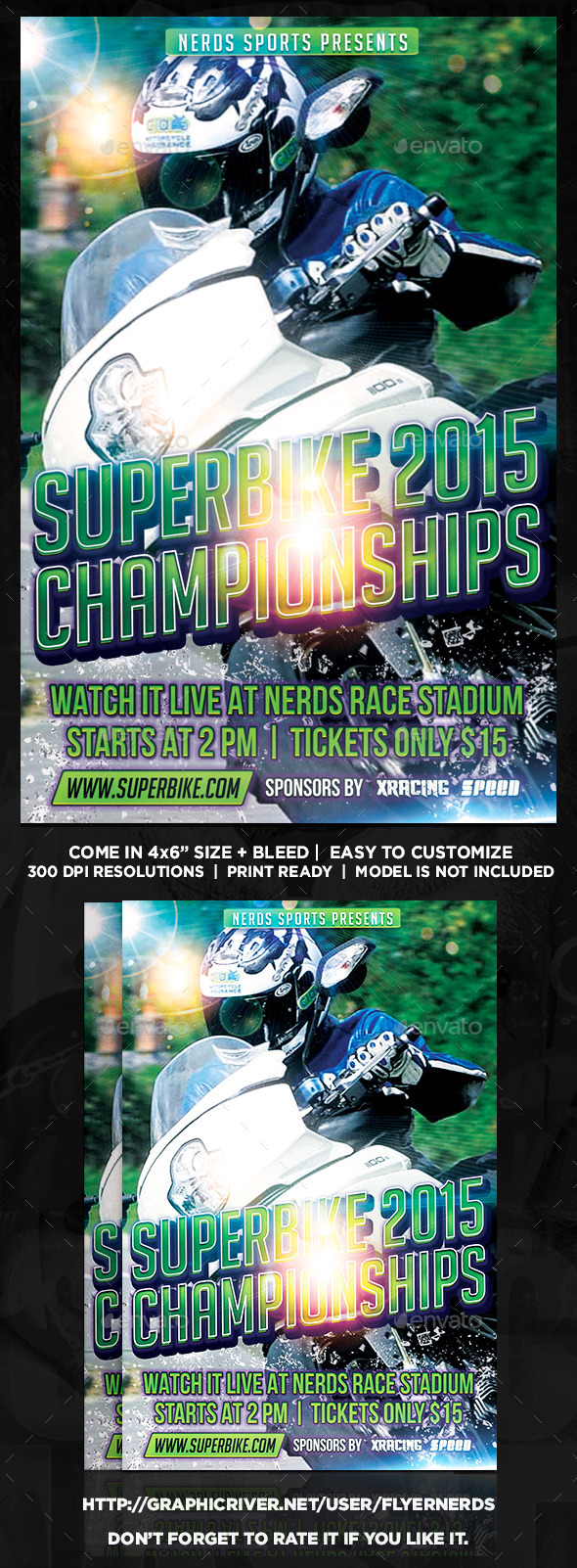 Superbike 2015 Championships Sports Flyer - Sports Events