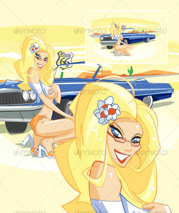 Route 66 Pinup - People Characters