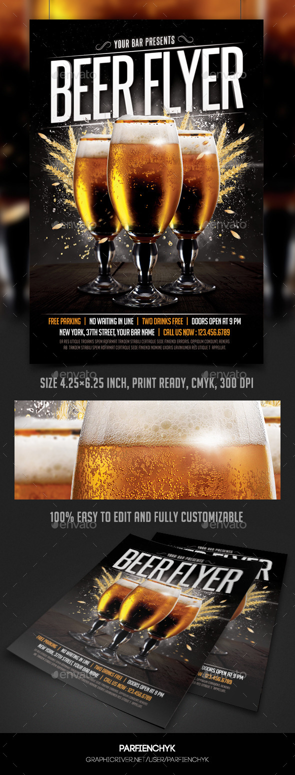 Beer Flyer Template - Events Flyers