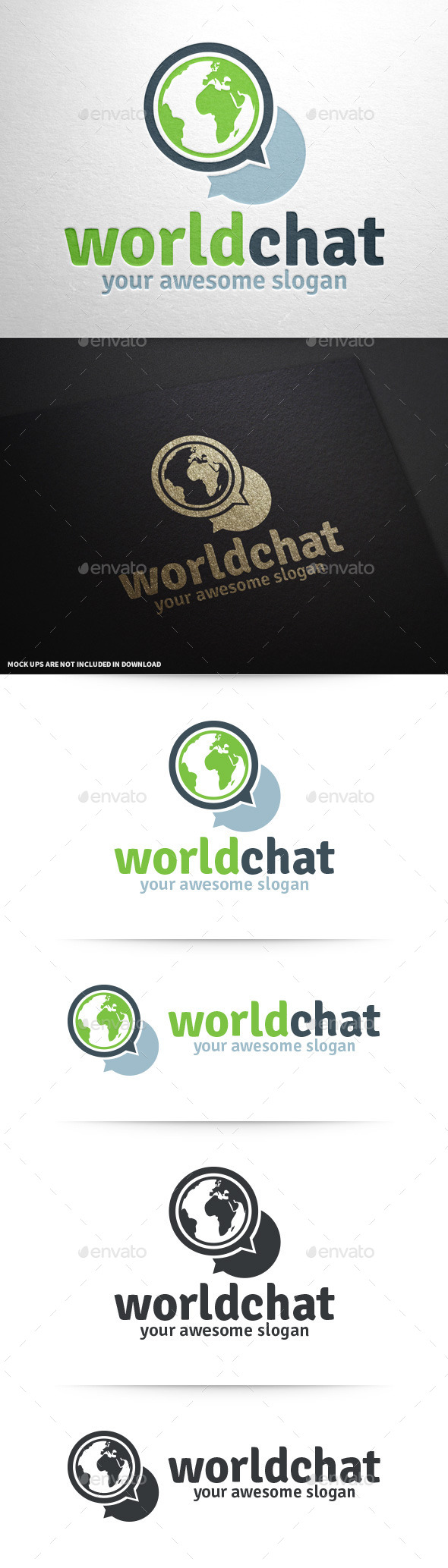 World Chat Logo Template - Symbols Logo Templates