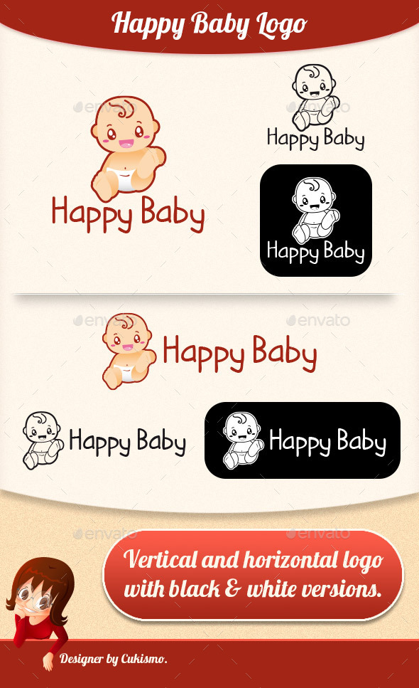 Happy Baby Logo - Humans Logo Templates