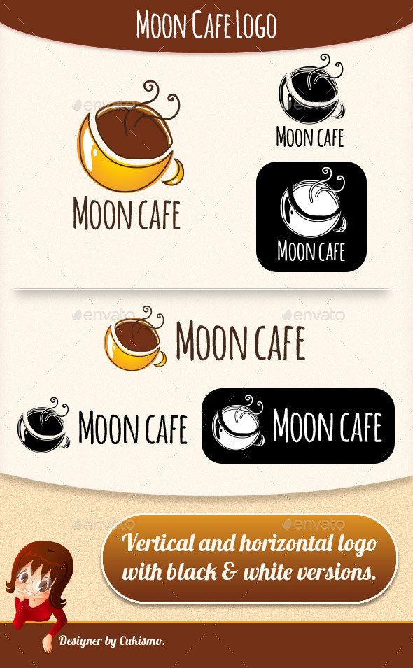 Moon Coffee Logo - Food Logo Templates