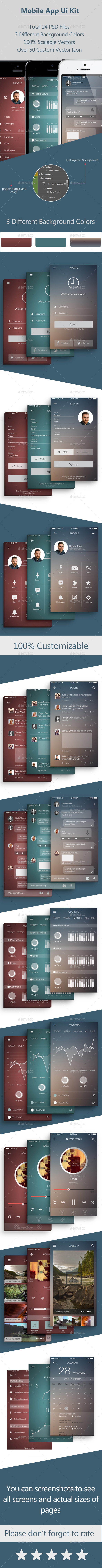 Mobile App Ui Kit - User Interfaces Web Elements