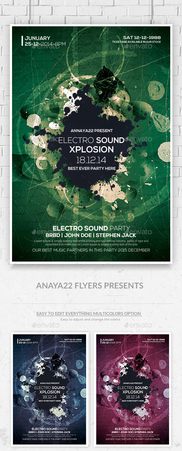 Abstract Future Flyer Templates - Clubs & Parties Events