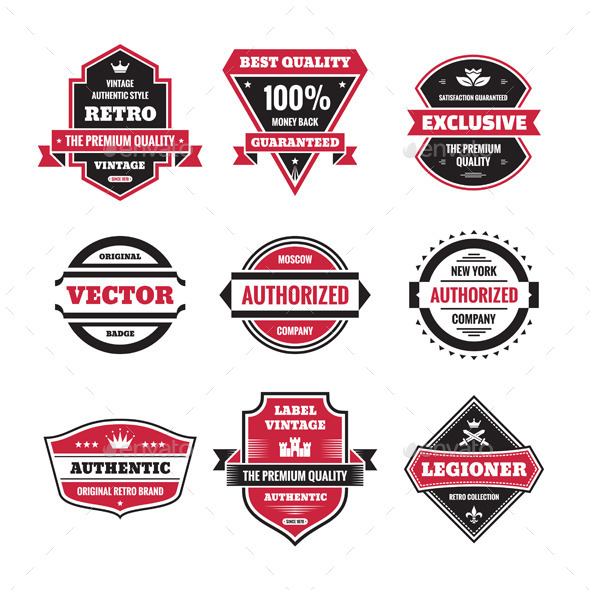 9 Labels and Badges - Decorative Symbols Decorative