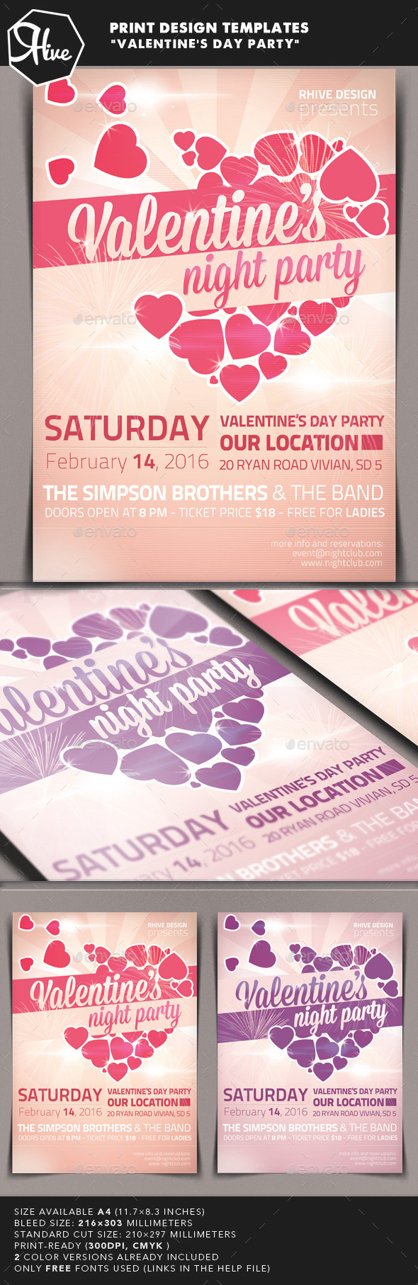 Valentine's Day Event - Print Templates