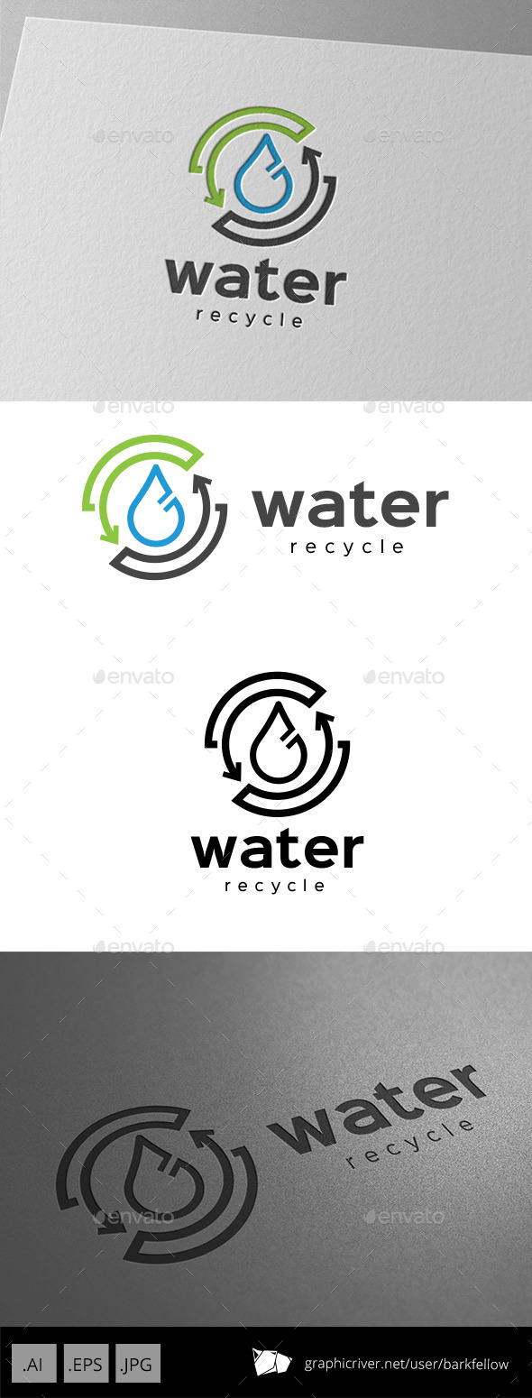 Recycle Water Logo Design - Nature Logo Templates