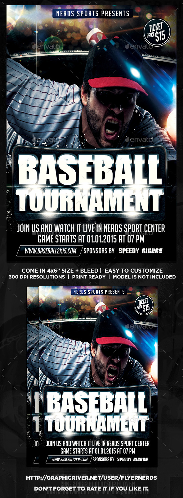 Baseball Championships Sports Flyer - Sports Events