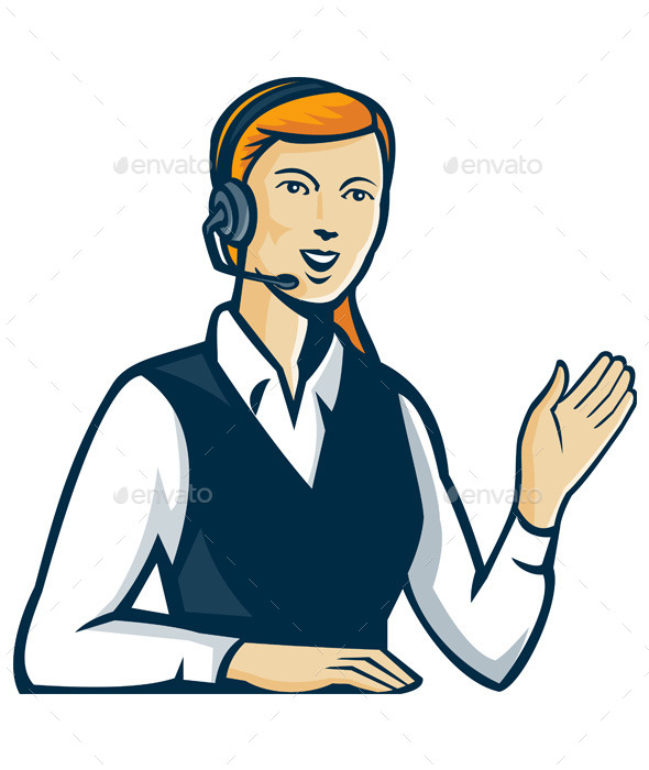 Telemarketer Call Center Operator - People Characters