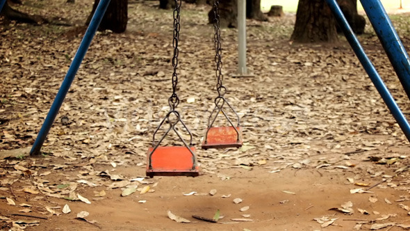 Lonely Swing In The Park