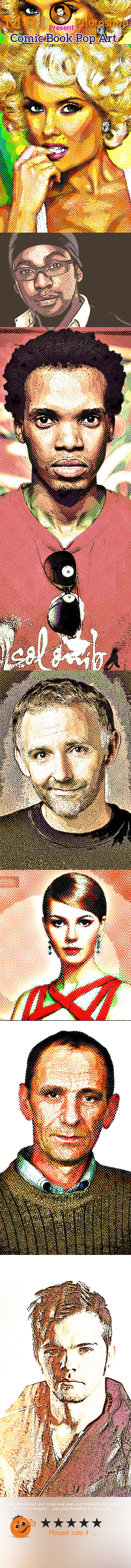 Comic Book Pop Art - Photo Effects Actions