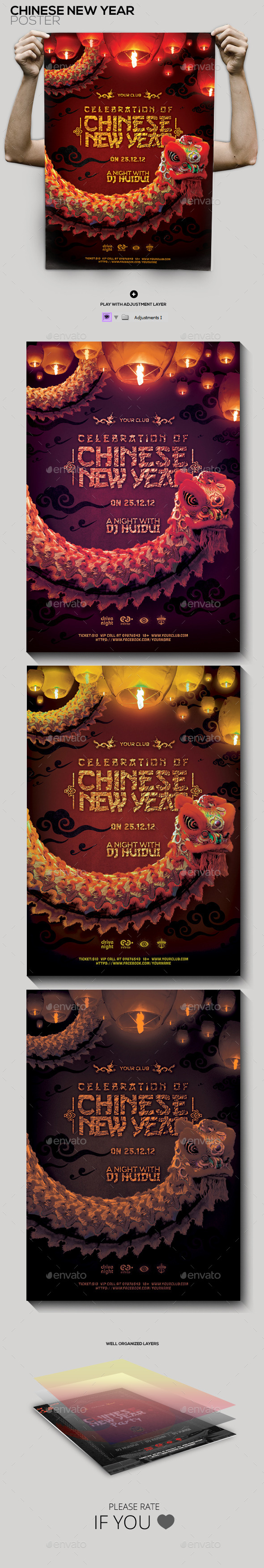 Chinese New Year Celebration Flyer/Poster - Holidays Events