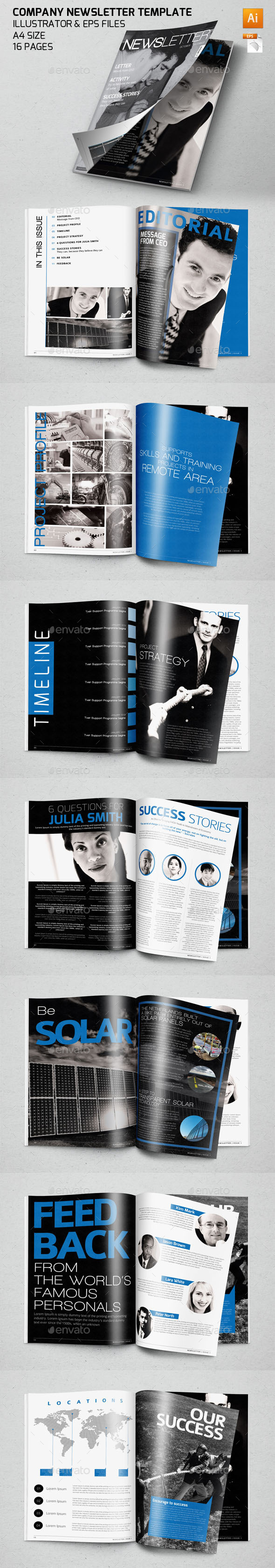 Company Newsletter Template - Newsletters Print Templates