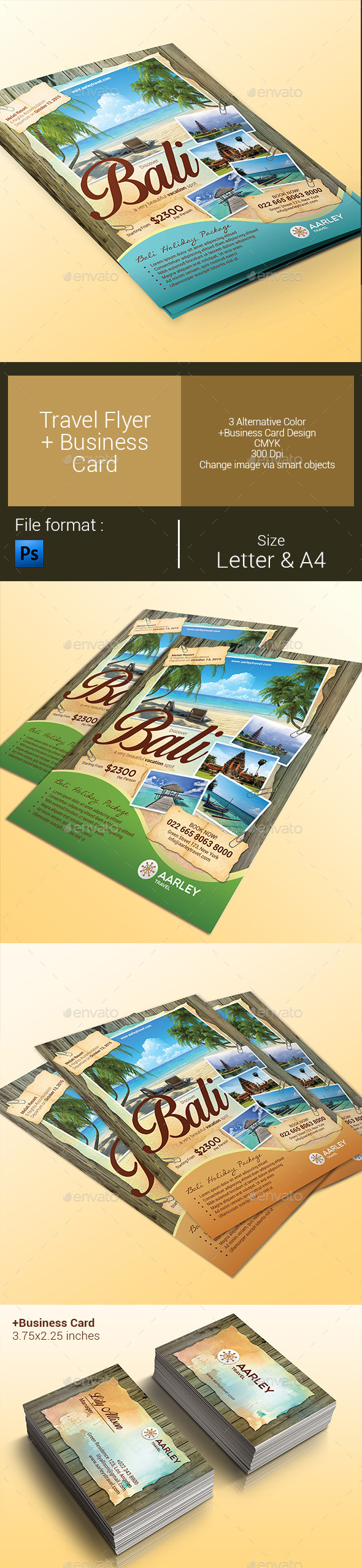 Travel Flyer + Business Card - Holidays Events