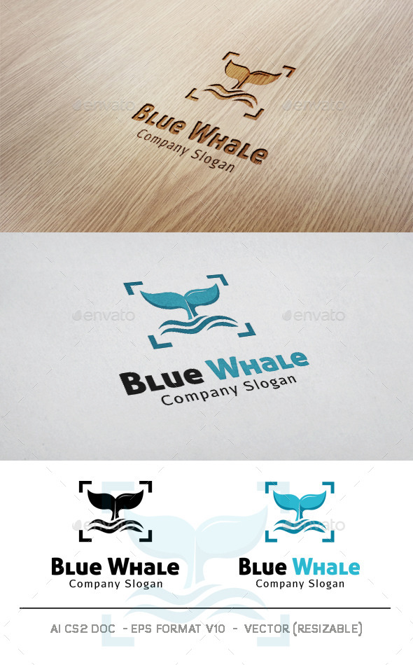 Blue Whale V2 Logo - Animals Logo Templates