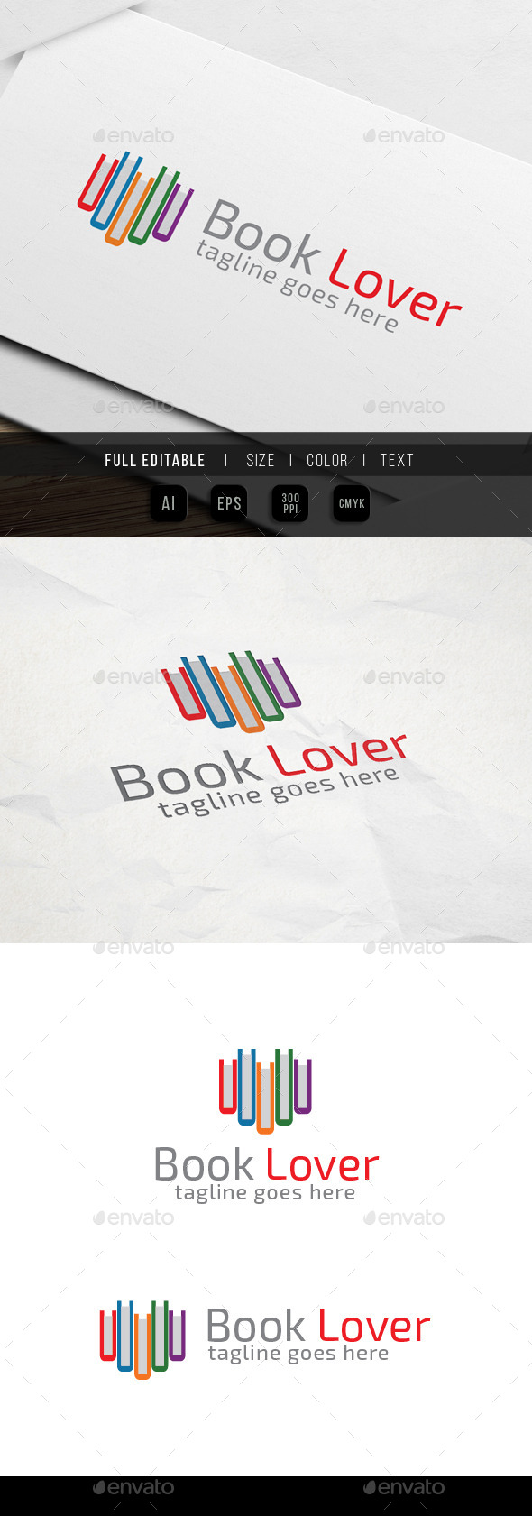 Book Lover Logo - Abstract Logo Templates
