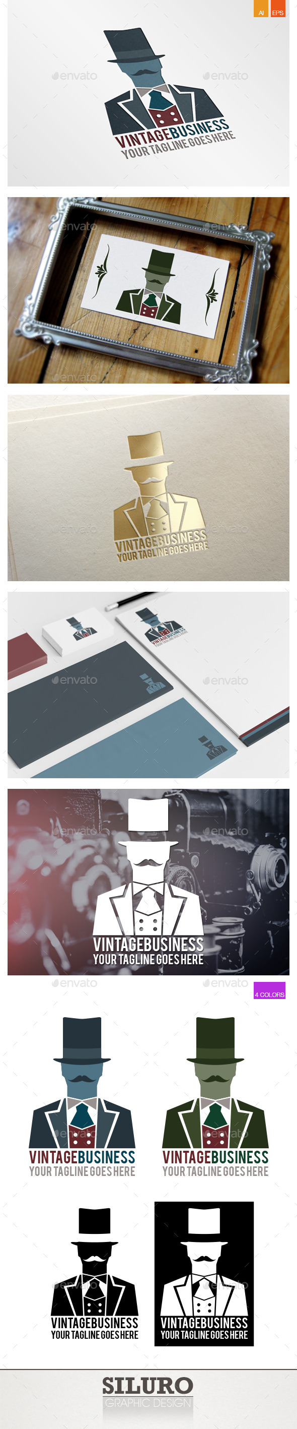 Vintage Business Logo - Humans Logo Templates