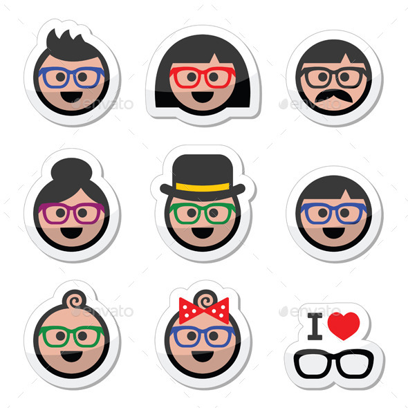 People Wearing Glasses Avatar - People Characters