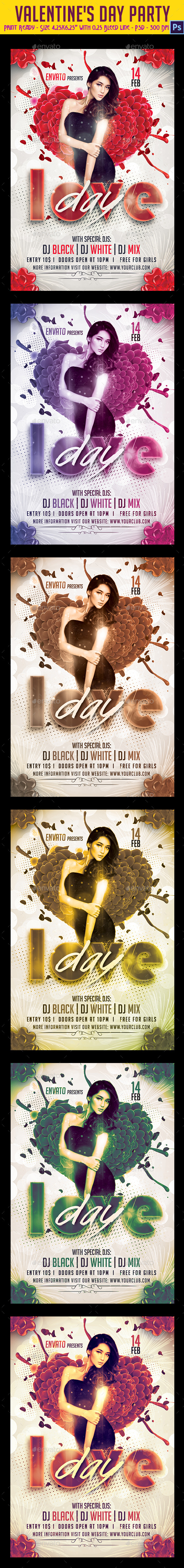 Valentine's Day Party Flyer - Clubs & Parties Events