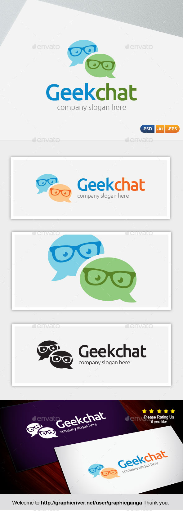 Geek Chat 2 - Abstract Logo Templates
