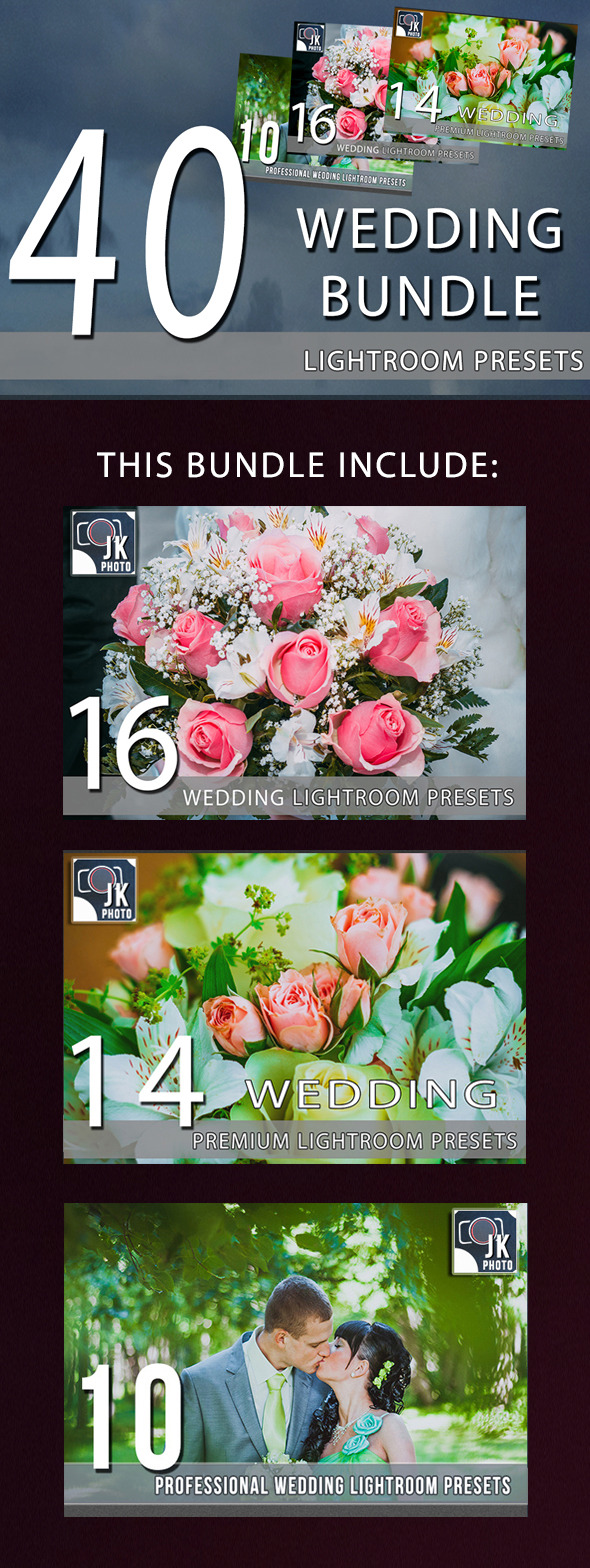 40 Wedding LightRoom Presets Bundle - Wedding Lightroom Presets