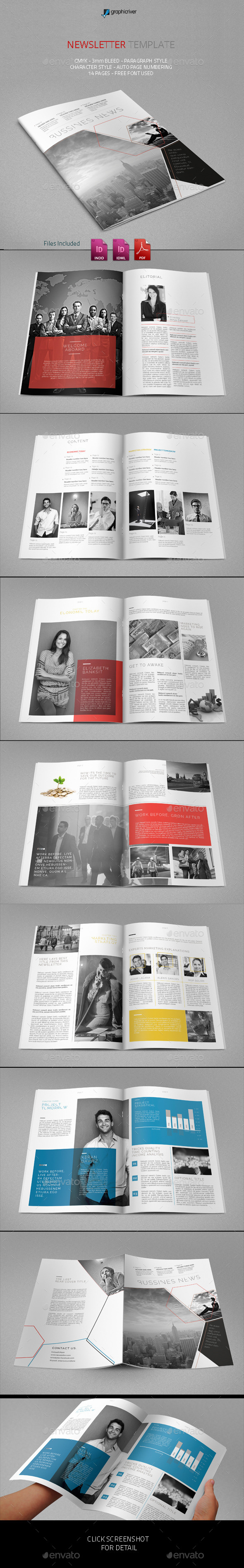 Newsletter Template - Newsletters Print Templates