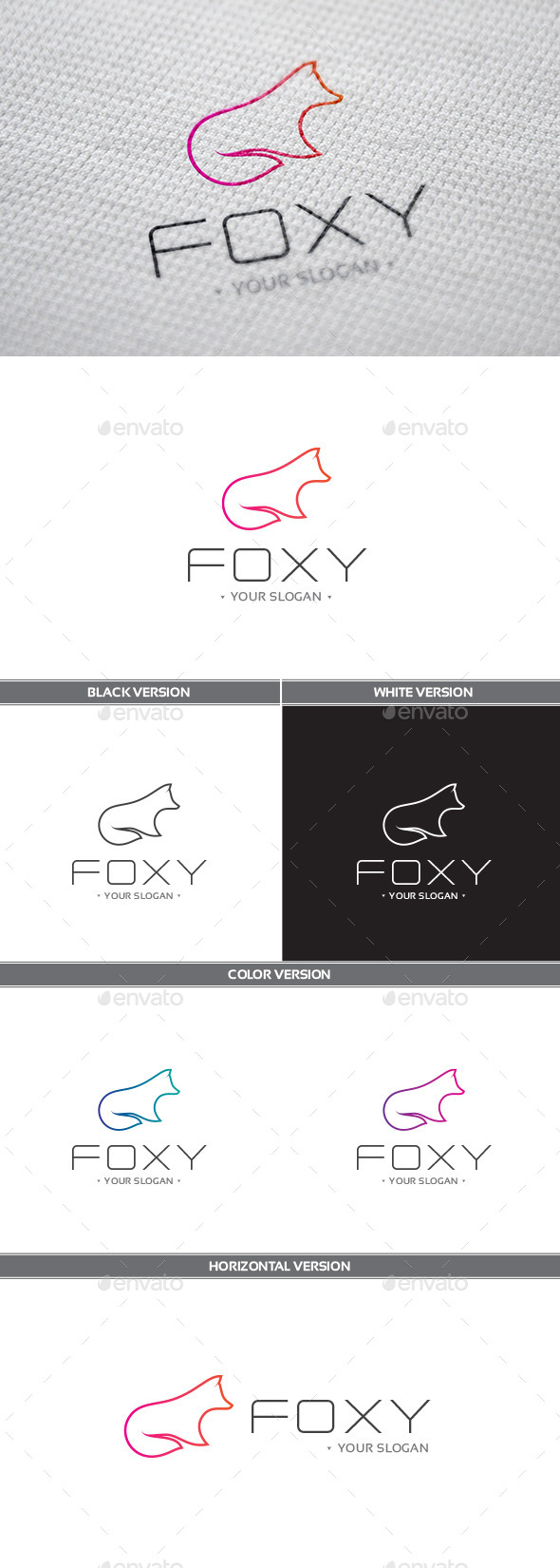 Foxy Logo - Animals Logo Templates