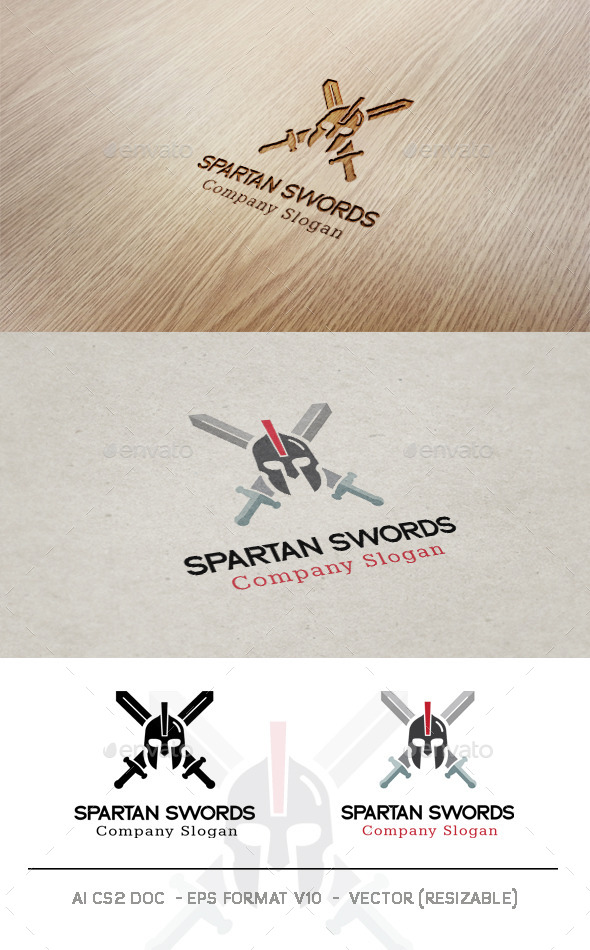 Spartan Swords Logo - Objects Logo Templates