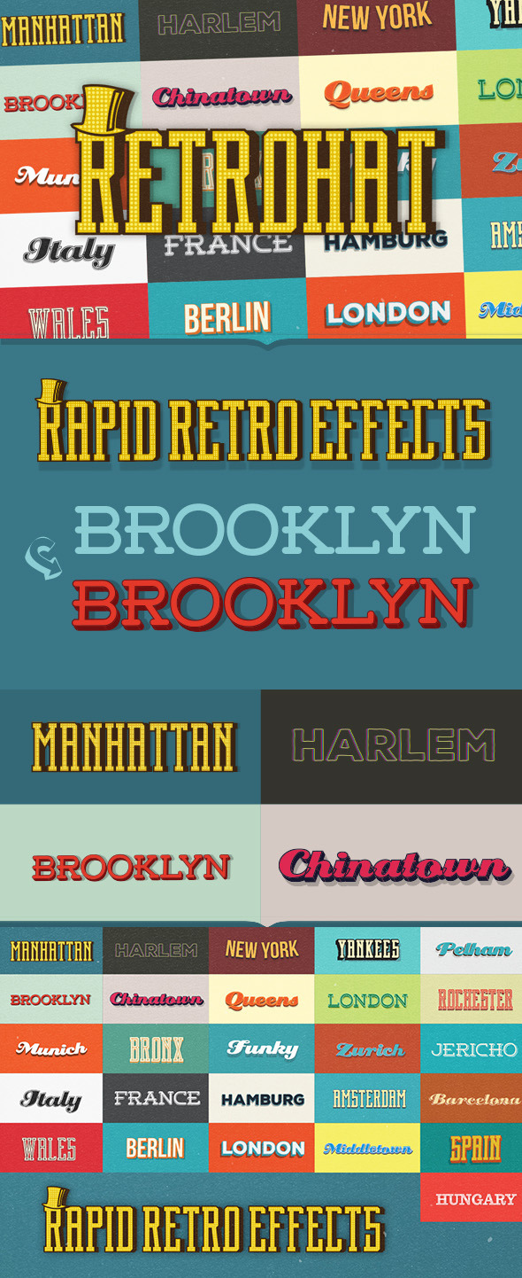 Retrohat Graphic Styles - Styles Illustrator