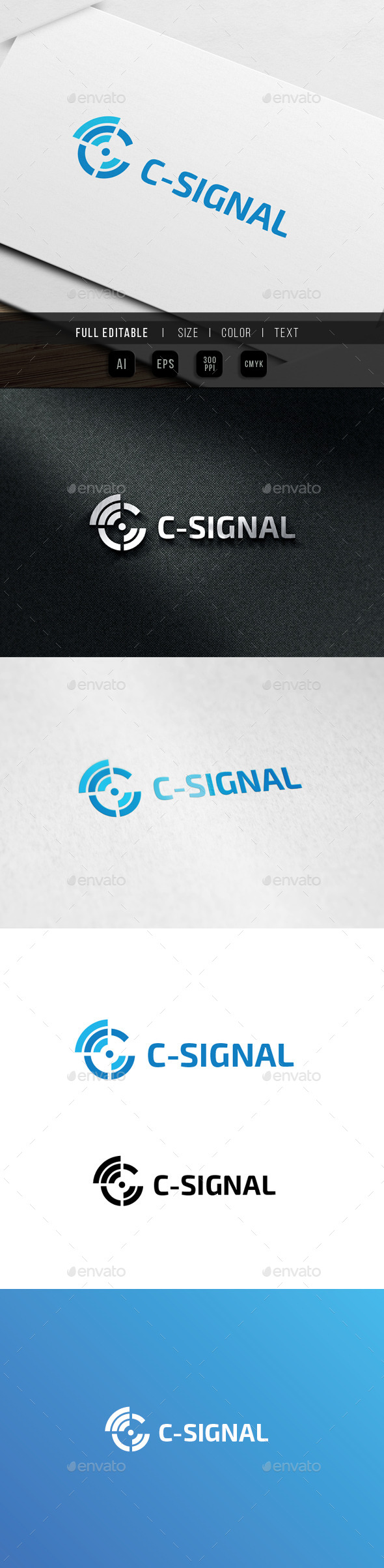 Signal - Letter C - Letters Logo Templates