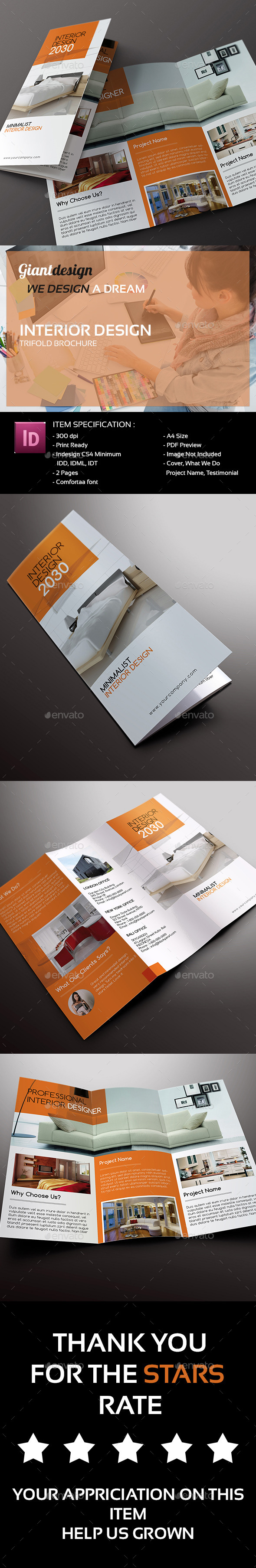 Interior Design - Trifold Brochure