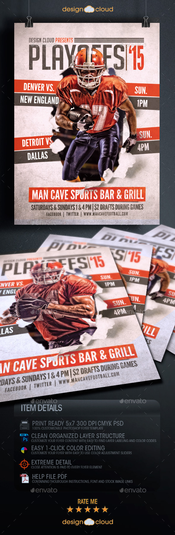Playoffs 15 Flyer Template - Sports Events