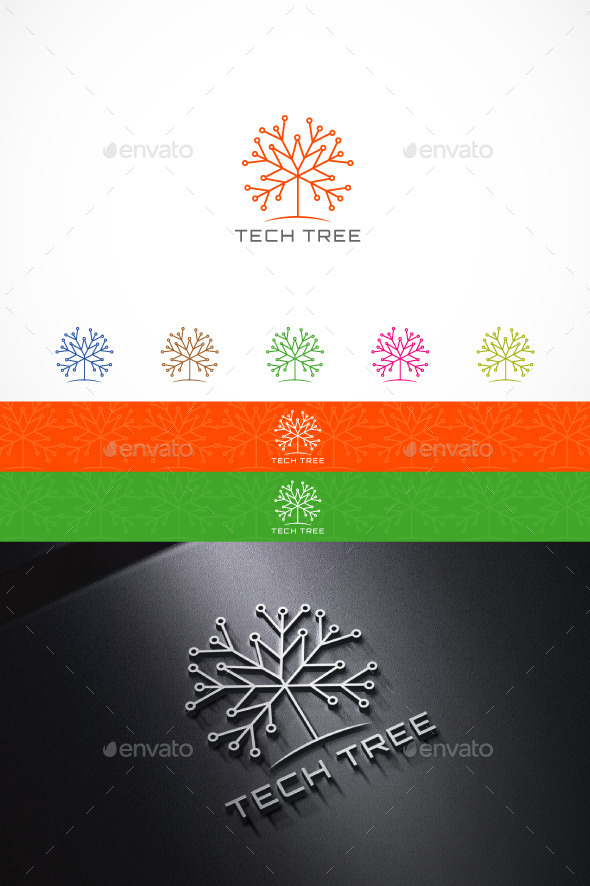 Tech Tree Logo - Symbols Logo Templates