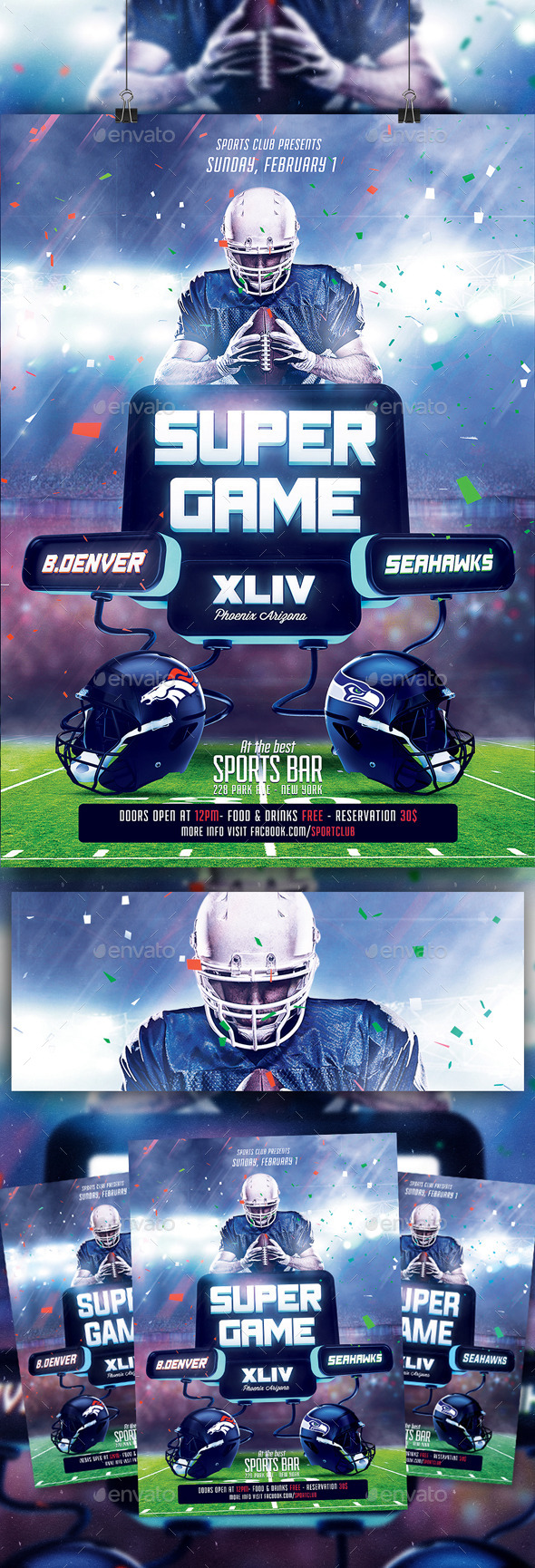 Super Ball XLIX Flyer Template - Sports Events