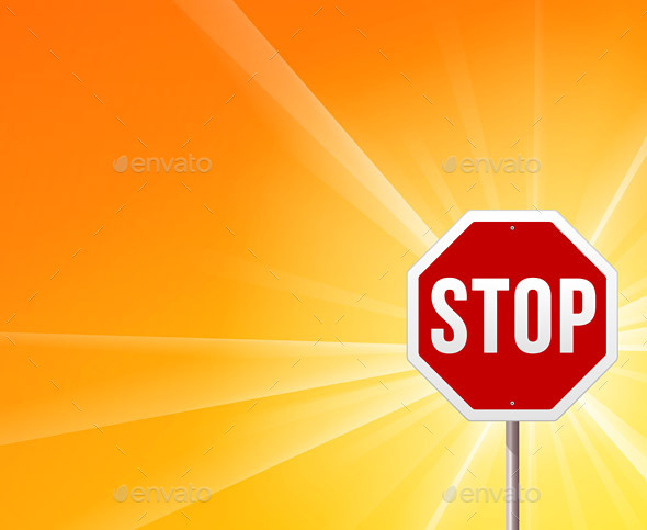 Stop Sign and Sunshine - Travel Conceptual