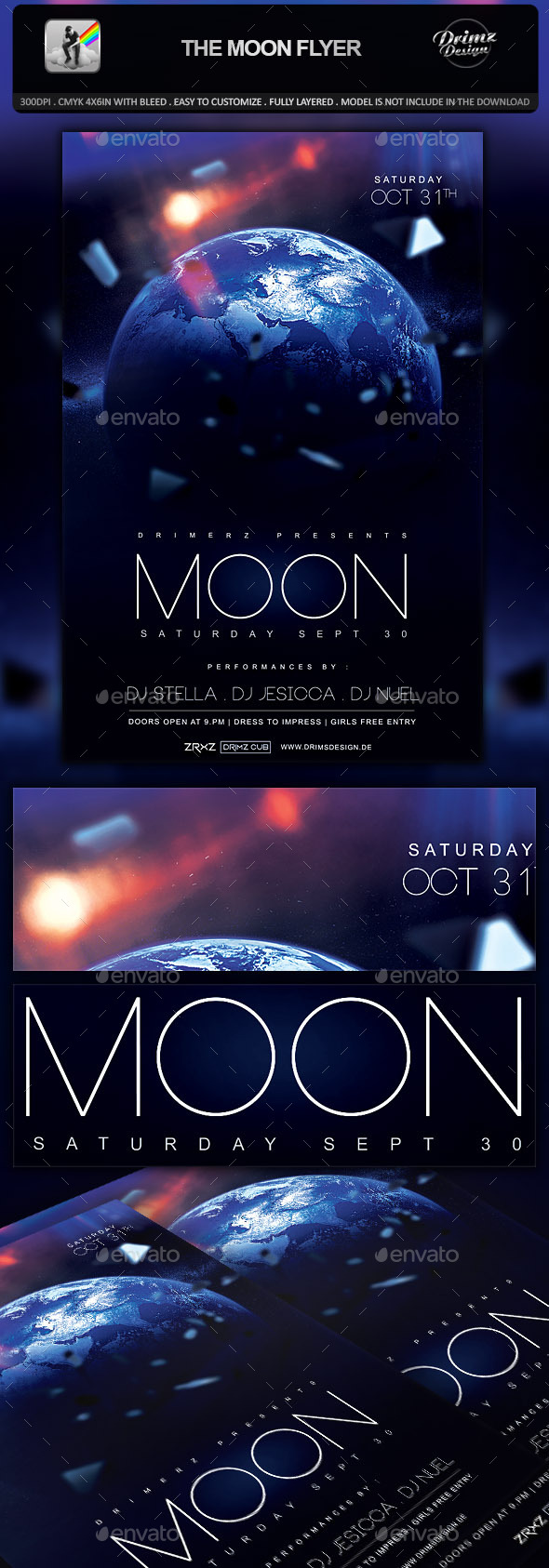 The Moon Flyer - Events Flyers