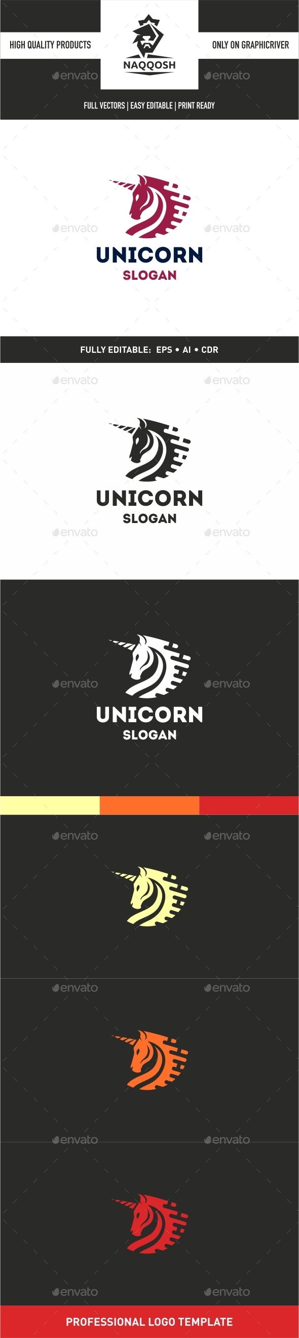 Unicorn Logo - Symbols Logo Templates