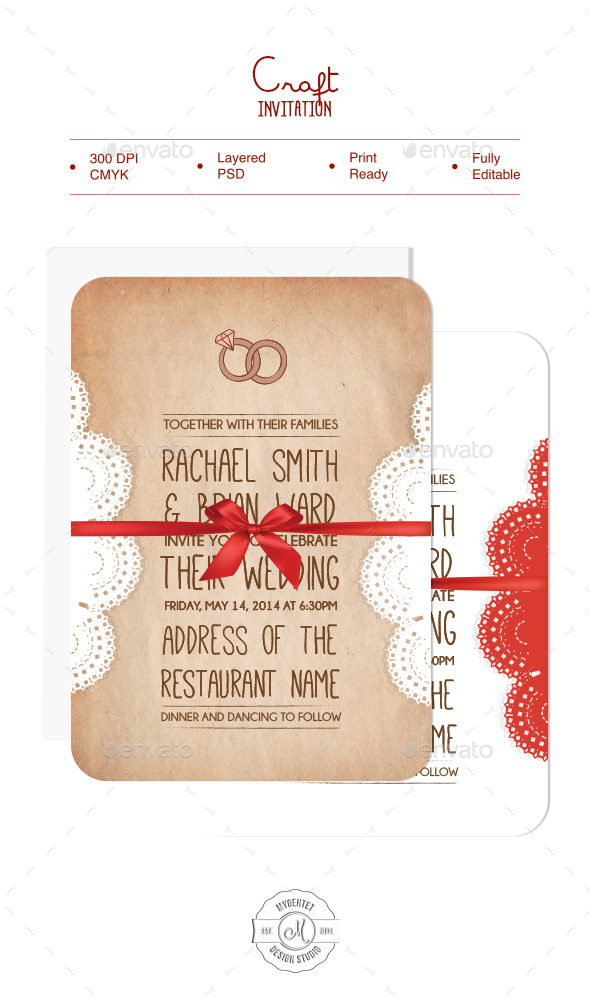 Craft Invitation - Weddings Cards & Invites