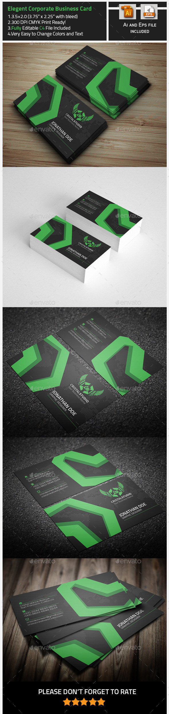 Elegant Corporate Business Card - Corporate Business Cards