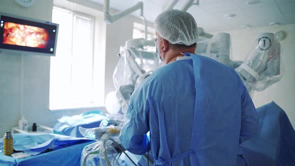 Endoscopic Operation in Surgery Room alt