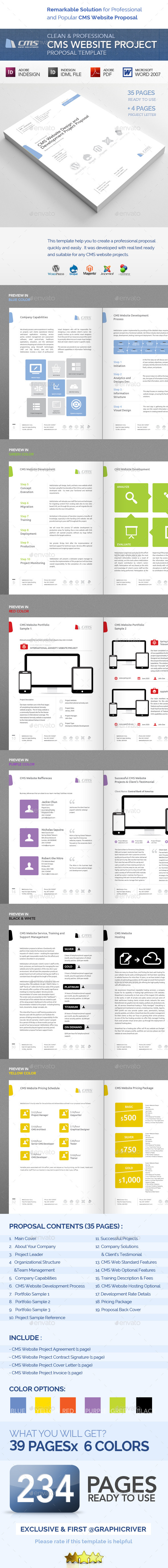 Clean and Professional CMS Web Proposal - Proposals & Invoices Stationery