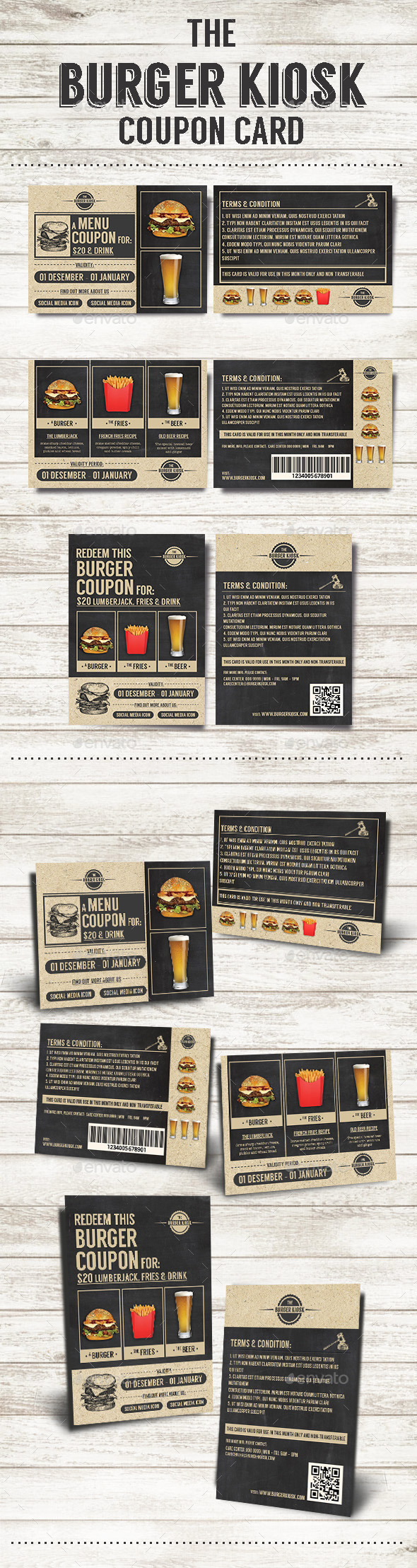 The Burger Kiosk Coupon Card - Loyalty Cards Cards & Invites