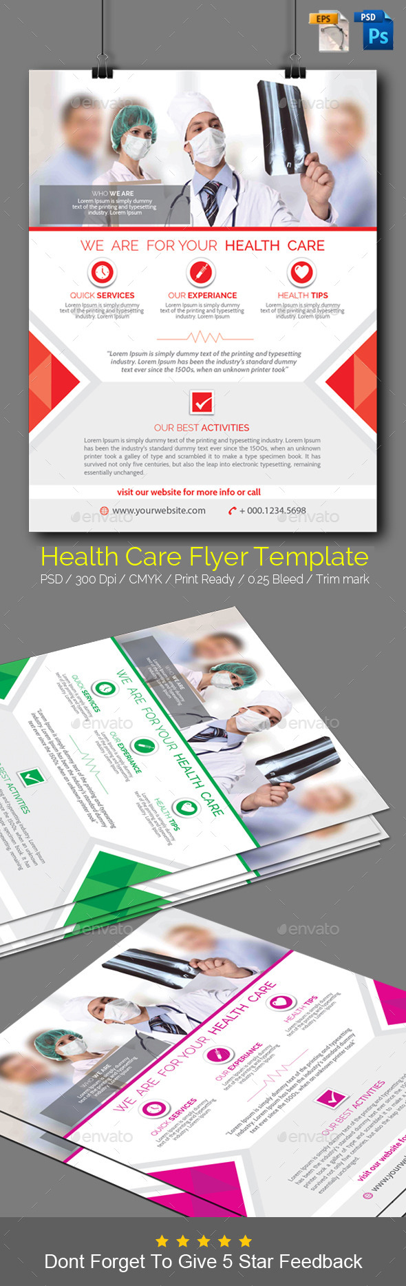 Health Care Flyer Template - Flyers Print Templates