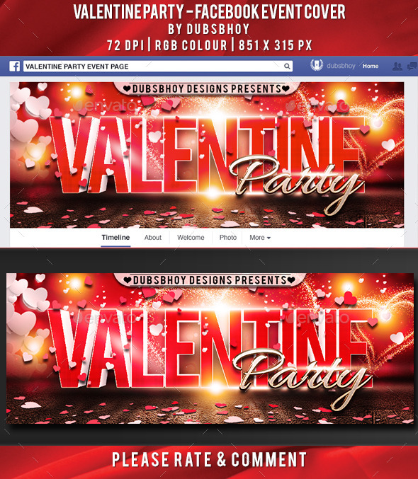 Valentine Party Facebook Cover - Facebook Timeline Covers Social Media