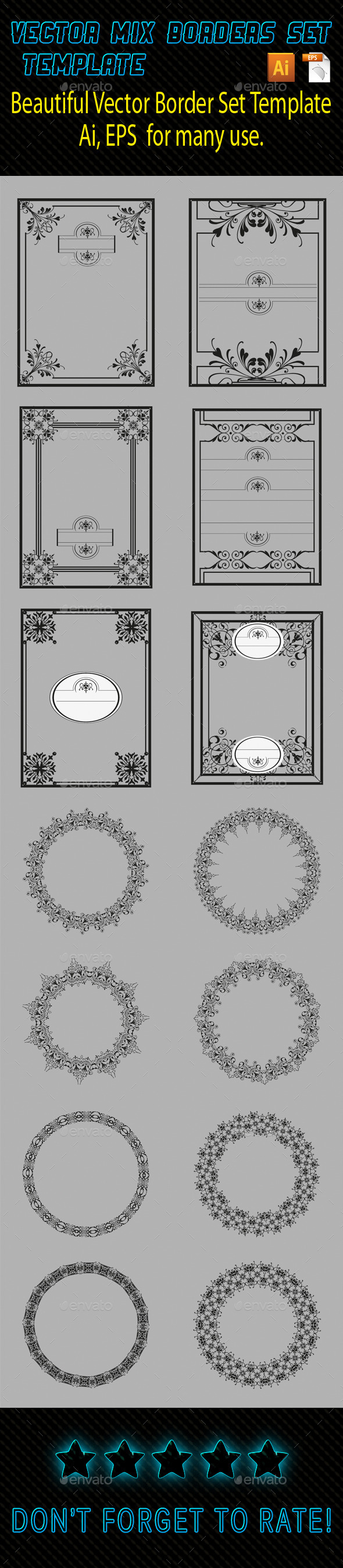 Mix Borders Template 04 - Borders Decorative