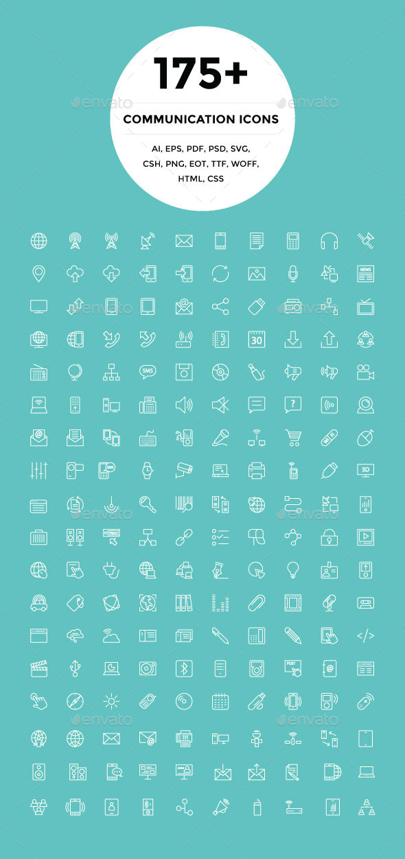 175+ Communication Icons - Technology Icons