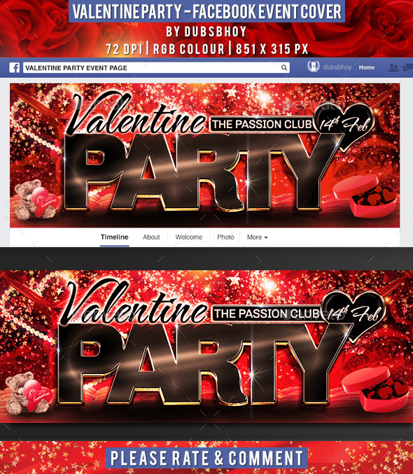 Valentine Facebook Event Cover - Facebook Timeline Covers Social Media