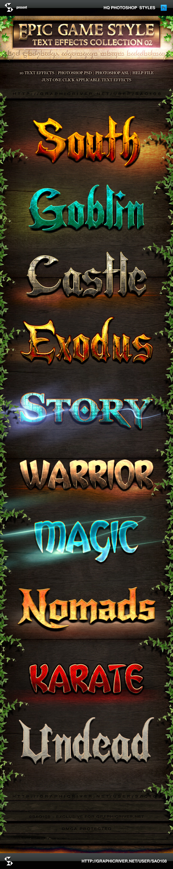 Epic Game Style Text Effects - Collection 2 - Text Effects Styles