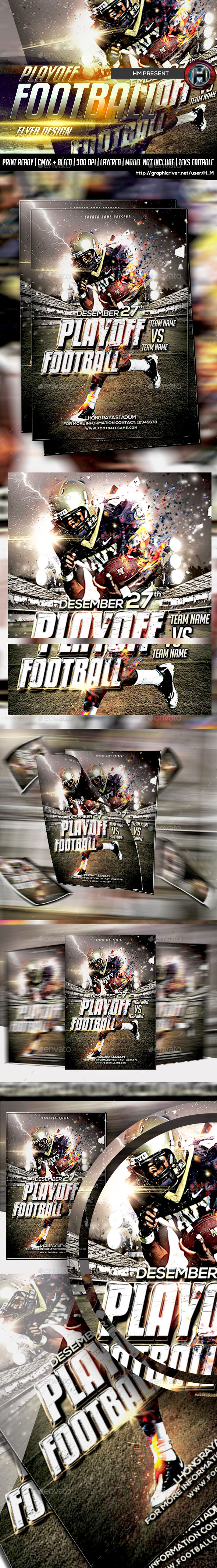 FOOTBALL PLAYEROFF Flyer Design - Events Flyers